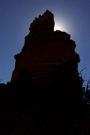 silhouette of the lighthouse in palo duro canyon